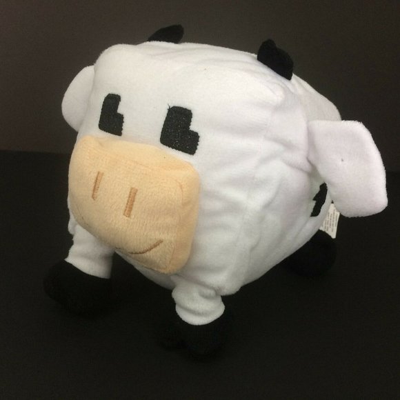 Nanco Pixel Cow Square Plush 9" Black & White Stuffed Animal Toy - Picture 2 of 10